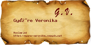 Gyüre Veronika névjegykártya